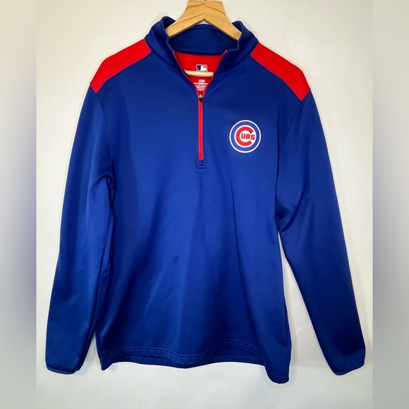 Genuine Merchandise Other - MLB Official Chicago Cubs Blue and Red Quarter-Zip Pullover Men’s Size L
